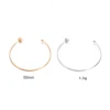 10PCS French Ball Tip Open Circle Hoop Earring Stainless Steel Hyperbole Large Eardrop for Women Fashion Vacation Gift Jewelry 4