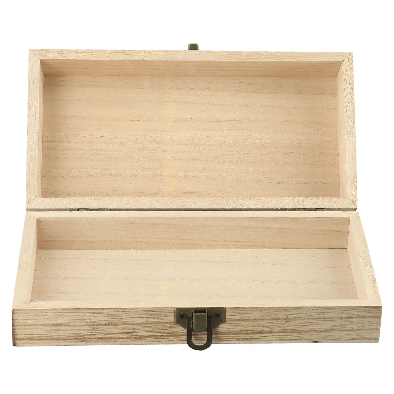 Retro-Schmuckaufbewahrungsbox aus Holz, Vintage-Holzbox mit Schloss, rechteckiger Schreibtisch-Organizer für Halskette, Armband, Ring, Ornamente – Detail 7