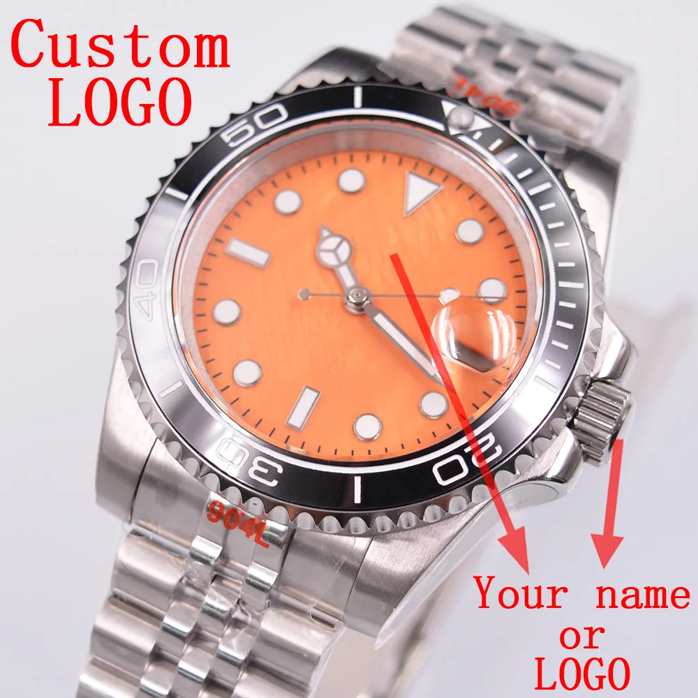 

40MM BLIGER Seiko NH35 MIYOTA Automatic movement Men watch 316L Stainless Steel case Sapphire Glass Luminous Mechanical watch