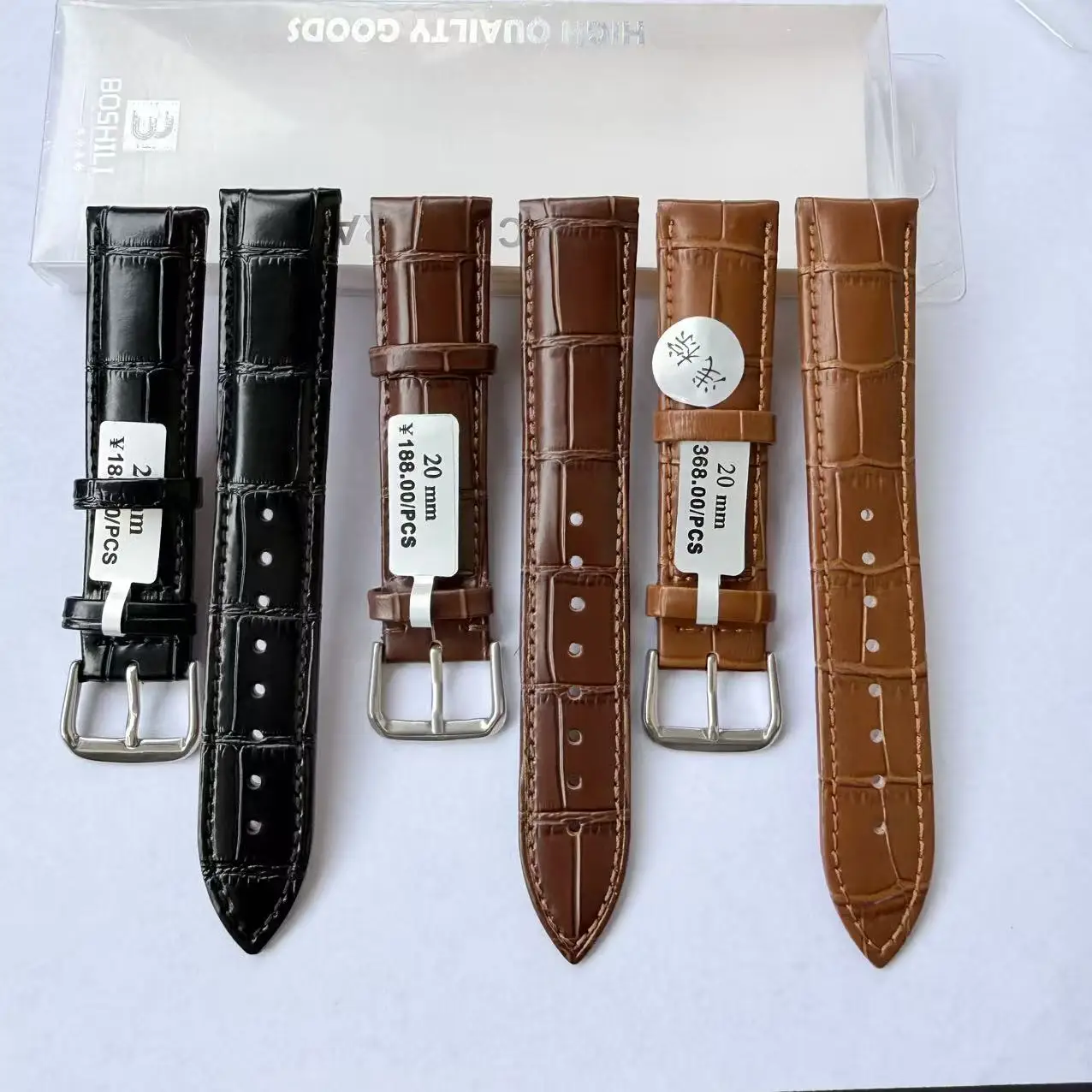 Premium Genuine Leather Watch Strap - Quality Cowhide Unisex Universal Replacement Band