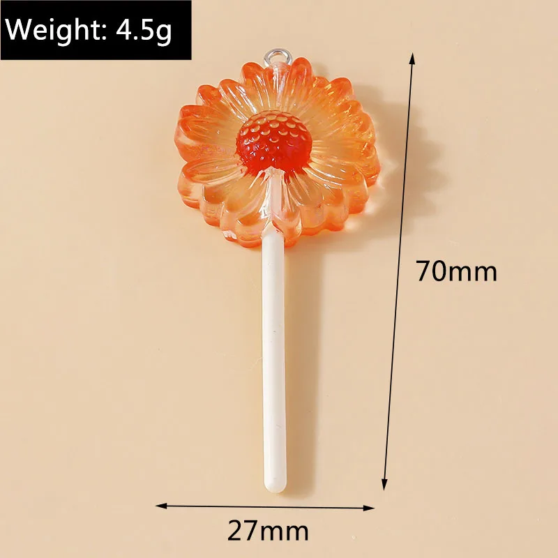 Leslie 10 Stück 3D Sweet Candy Lollipop Charm-Anhänger für Schmuckherstellung, Halskette, Ohrringe, DIY-Zubehör, Zubehör – Detail 17