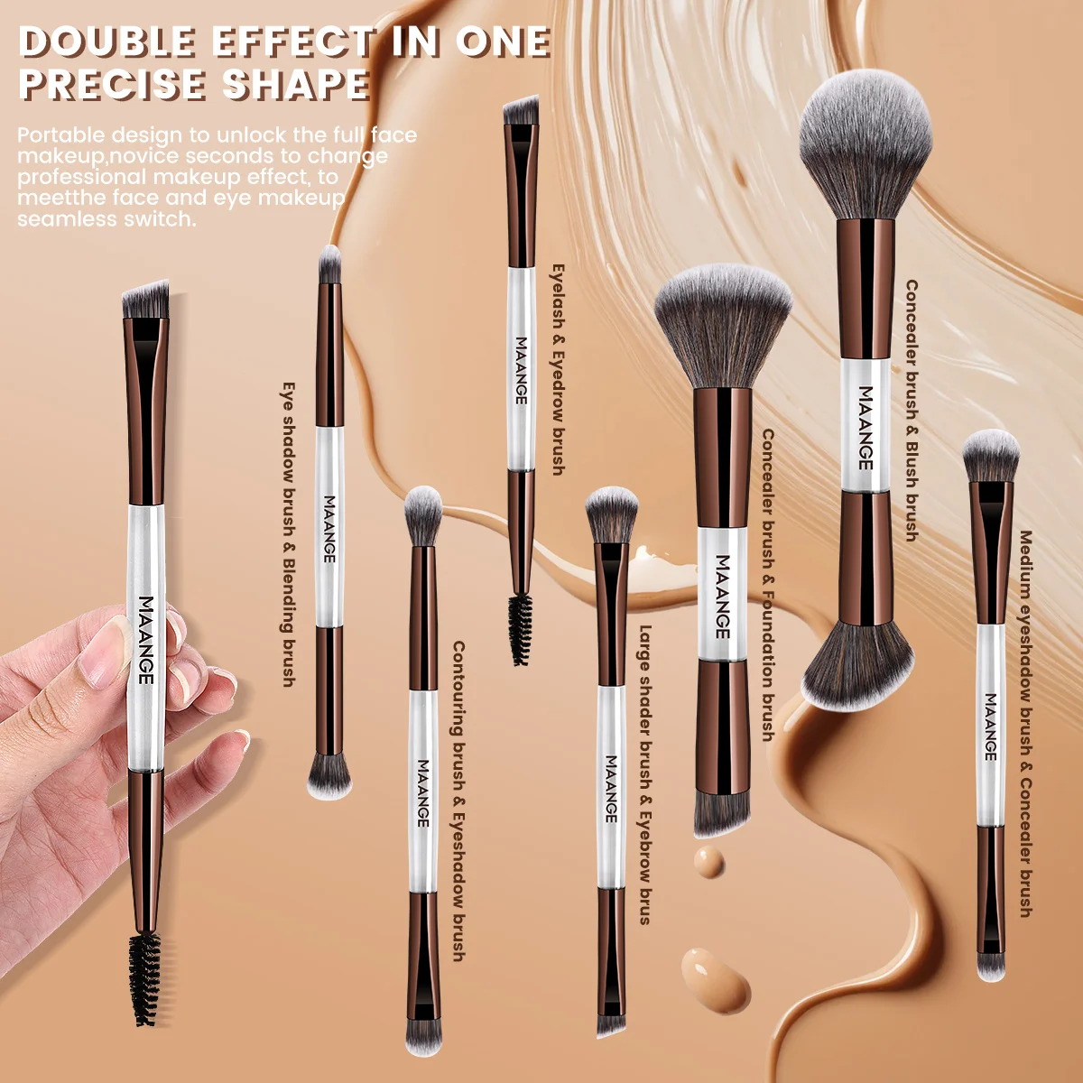 7pcs Makeup Brush Set 3