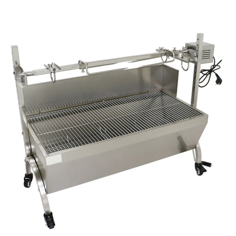 Electric 110V 220V BBQ Grill Roaster Stainless Steel Whole Lamb Hog Pork Roasting Machine Outdoor Commercial 3