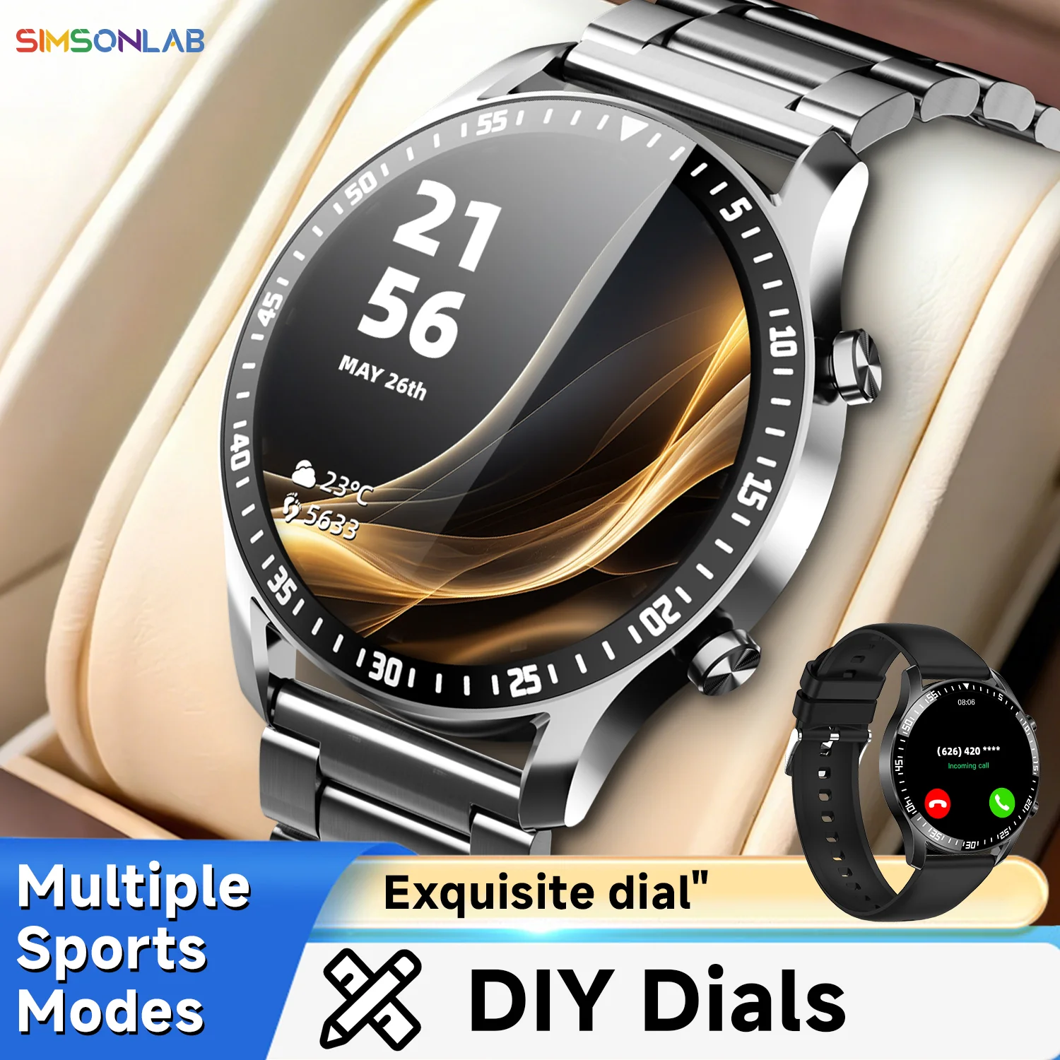 2026 New Sports Smartwatch for Man Bluetooth Call Camera Control Music Player AI Voice Fitness Tracker Watches for Woman Gifts 1