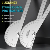 LUXIANZI Stainless Steel Protractor Angle Ruler 180 Degree Guage Woodworking Carpentry Tool Measuring Angle Meter Goniometer 1