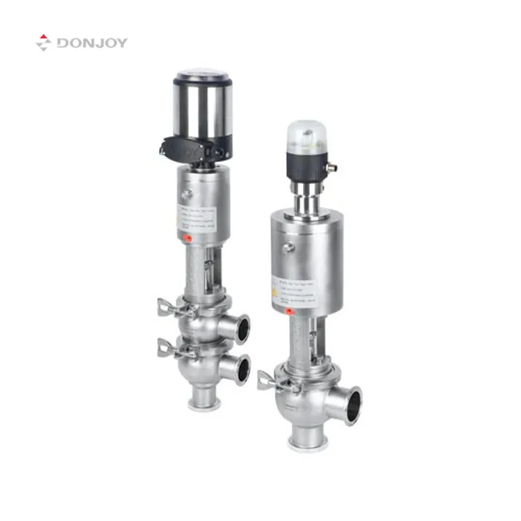 

DONJOY 304 316L sanitary flow diverter valve pneumatic regulating divert seat valve globe control valve