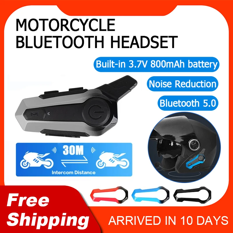 

Bluetooth Motorcycle Helmet Headphones Wireless Headphones Speakers Hands-Free intercom For Motocross IPX6 Waterproof Sweatband