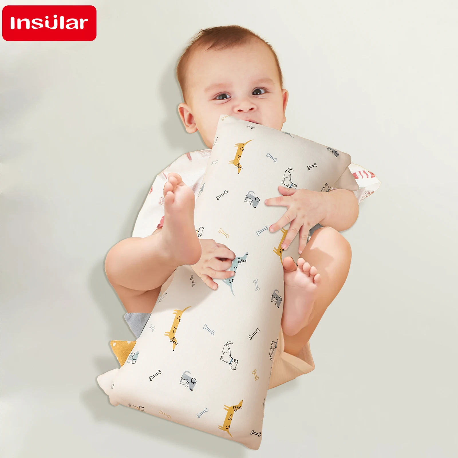 INSULAR Baby Pillows Infant Pillow Soothing Blanket Cotton Colorful Flag Comfortable Removable Bite Tag Comfort Exhaust baby pillow baby safety pillow