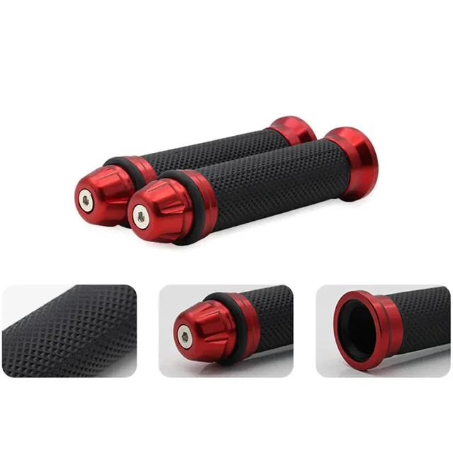 1Pairs Anti-Slip Motorcycle Grips Hand Handlebar Bar Grips Bicycle Rubber Mountain Cycle Handle Handlebar Bar Grips