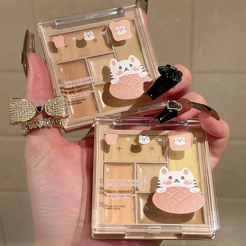 

Cream Correcting & Concealer Palette High Coverage Matte Smooth Cover Dark Circles Concealer Palette Waterproof Brighten Skin
