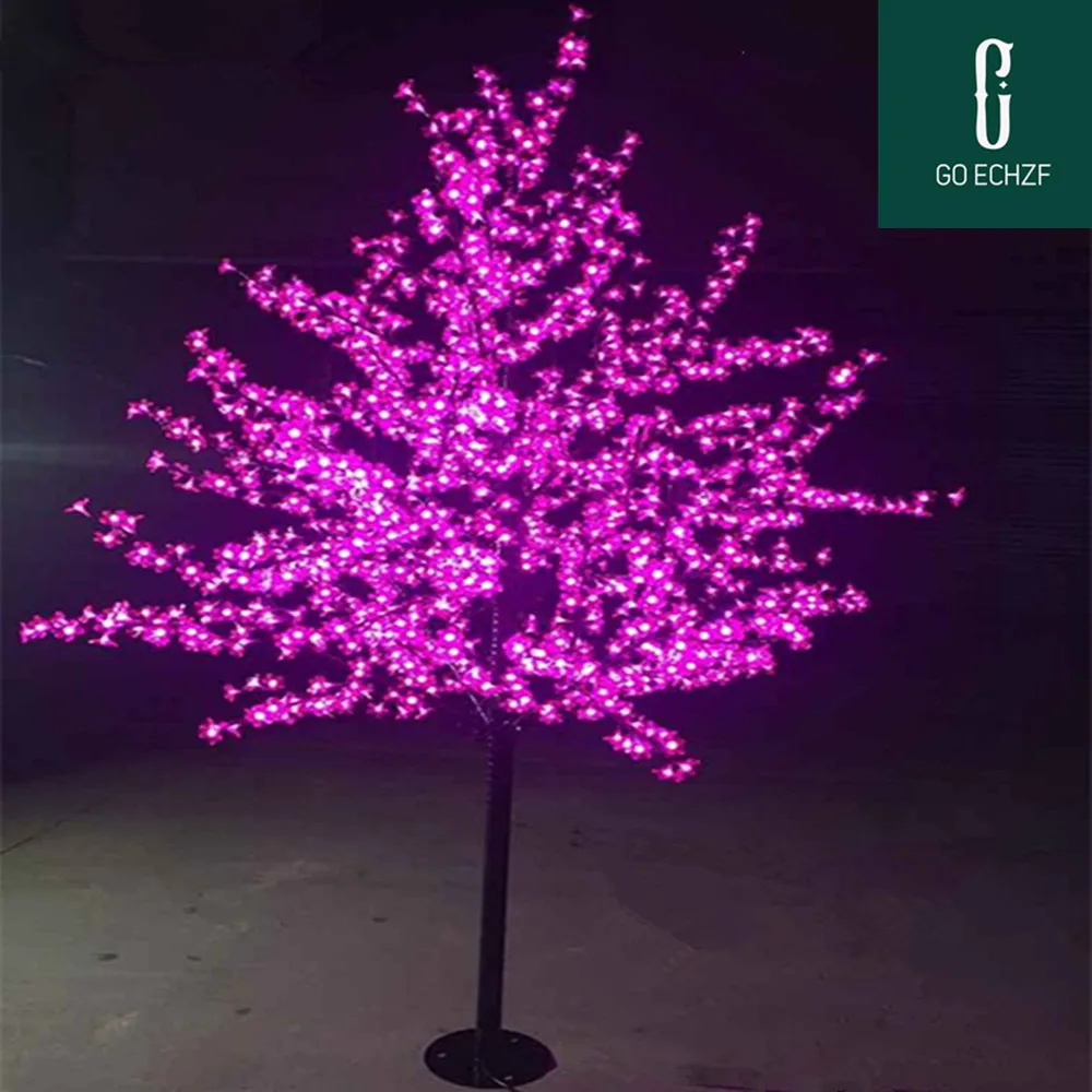 

LED Artificial Cherry Blossom Tree Light Christmas Light 1152pcs LED Bulbs 2m/6.5ft Height 110/220VAC Rainproof Outdoor Use