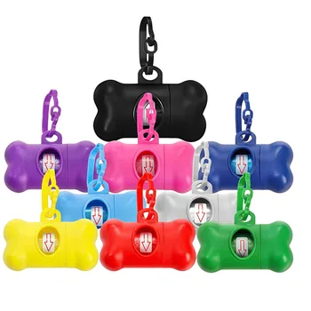 1/2/3/4/10pcs Bone Shaped Pet Garbage Bag Dispenser for Dogs Carrying Cleaning Supplies When Going Out 1