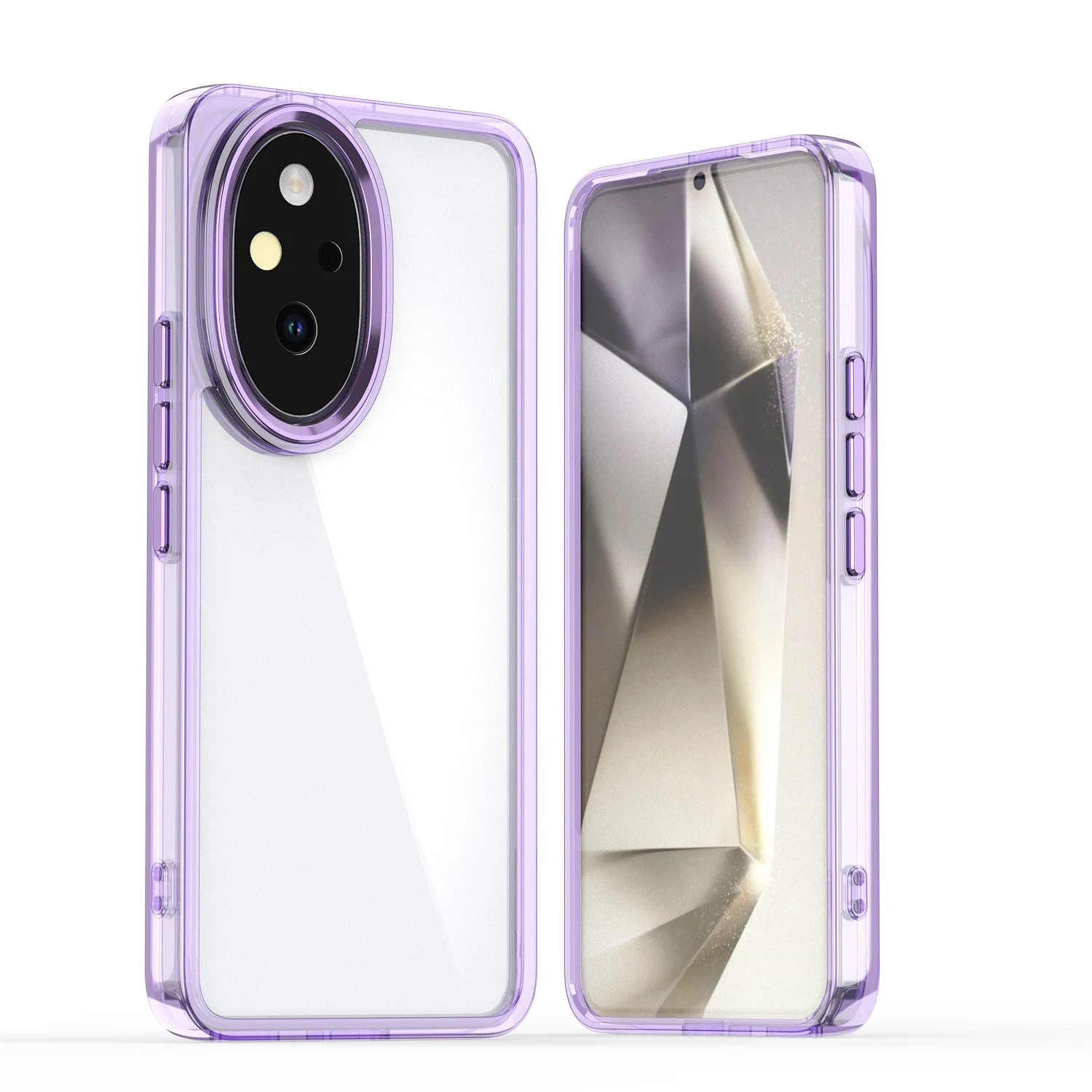 Plating Transparent Shockproof HD Clear Hard Phone Case