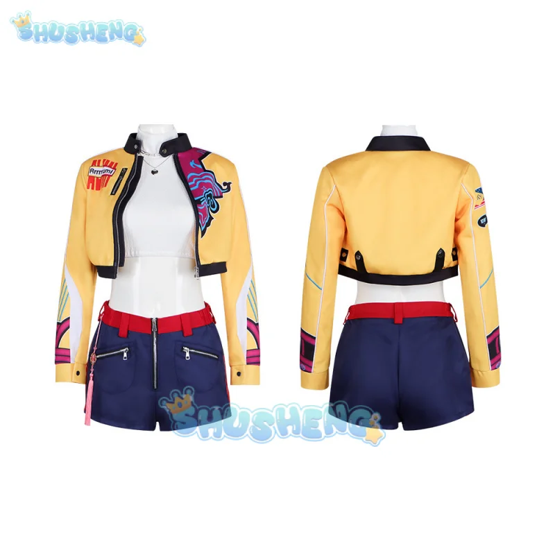 Costume Cosplay Rumi Anime K-Pop - Ensemble Complet (veste, Haut, Short) - Taille Enfant - Pour Halloween, Convention, Fête Déguisée