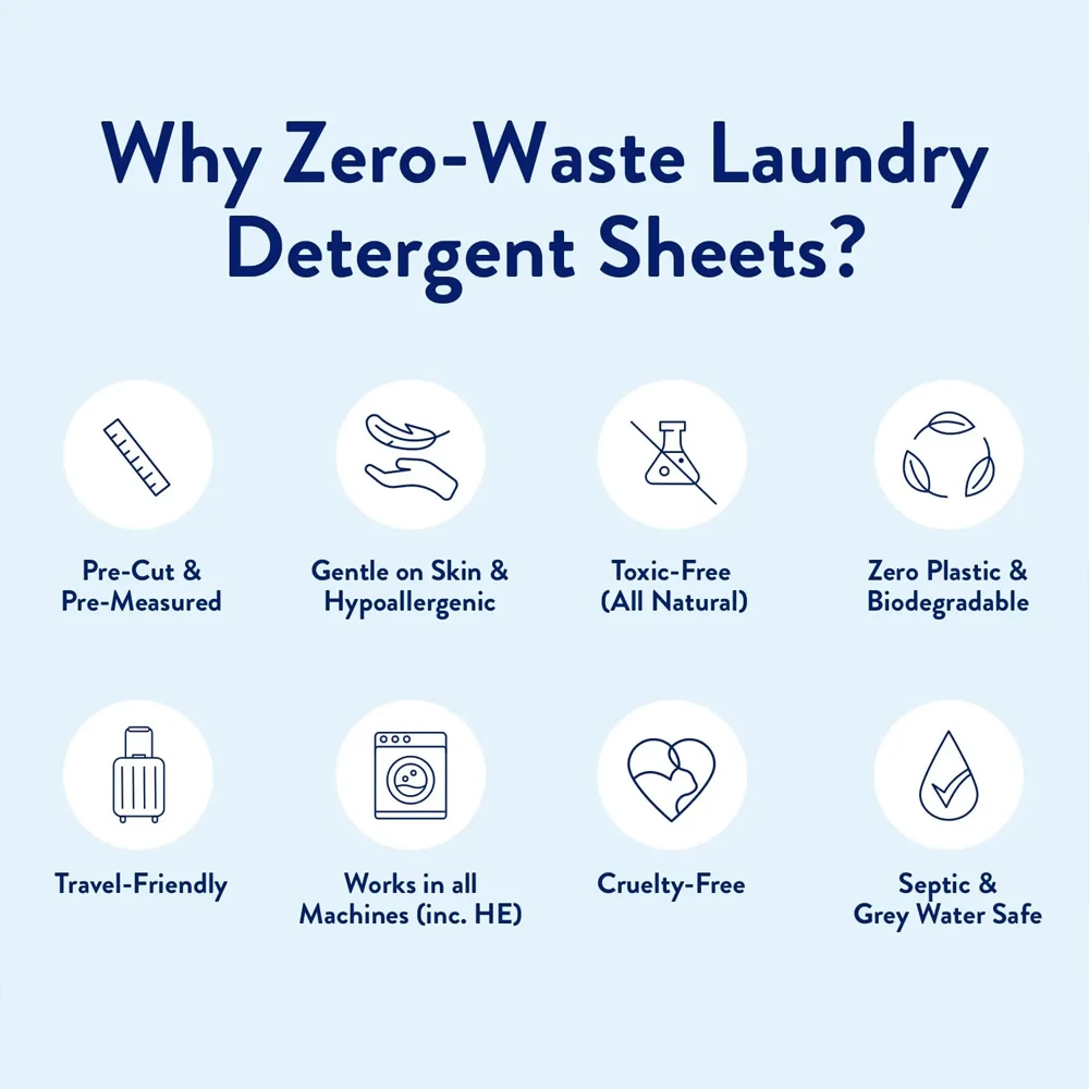 Cubicseven 60PCS Laundry Tablets Strong Decontamination Laundry Detergent Sheet Anti-String Mixing Color Absorption Washing Soap