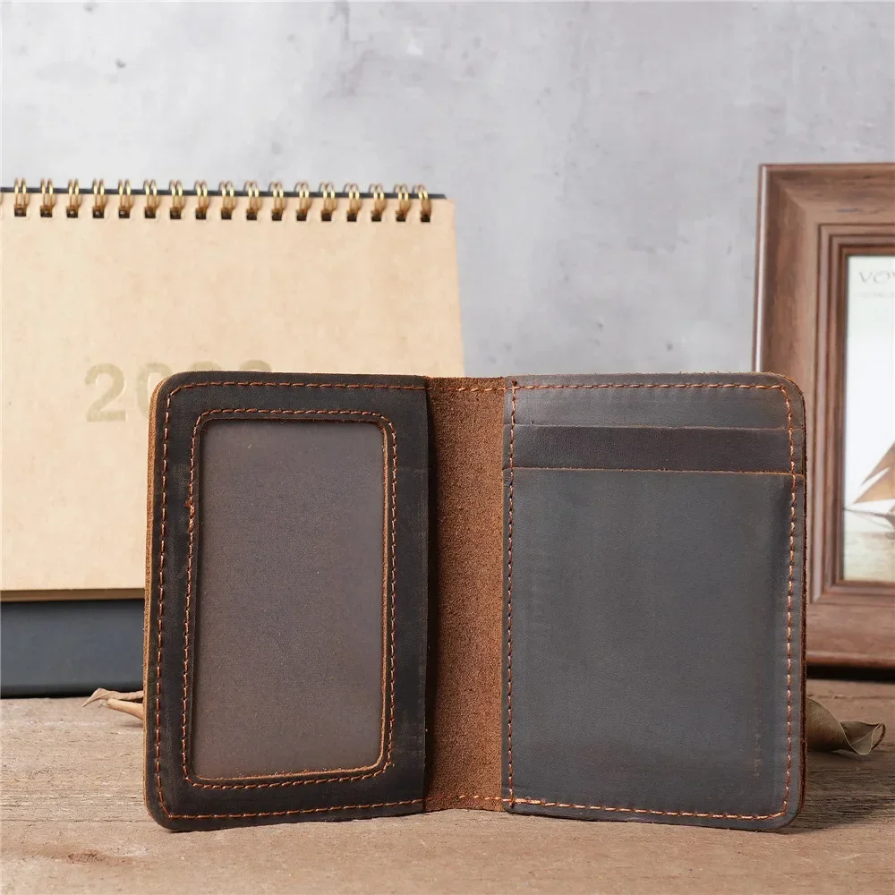 Artisan Leather Vintage-Style Card Holder Wallet – Timeless Gift