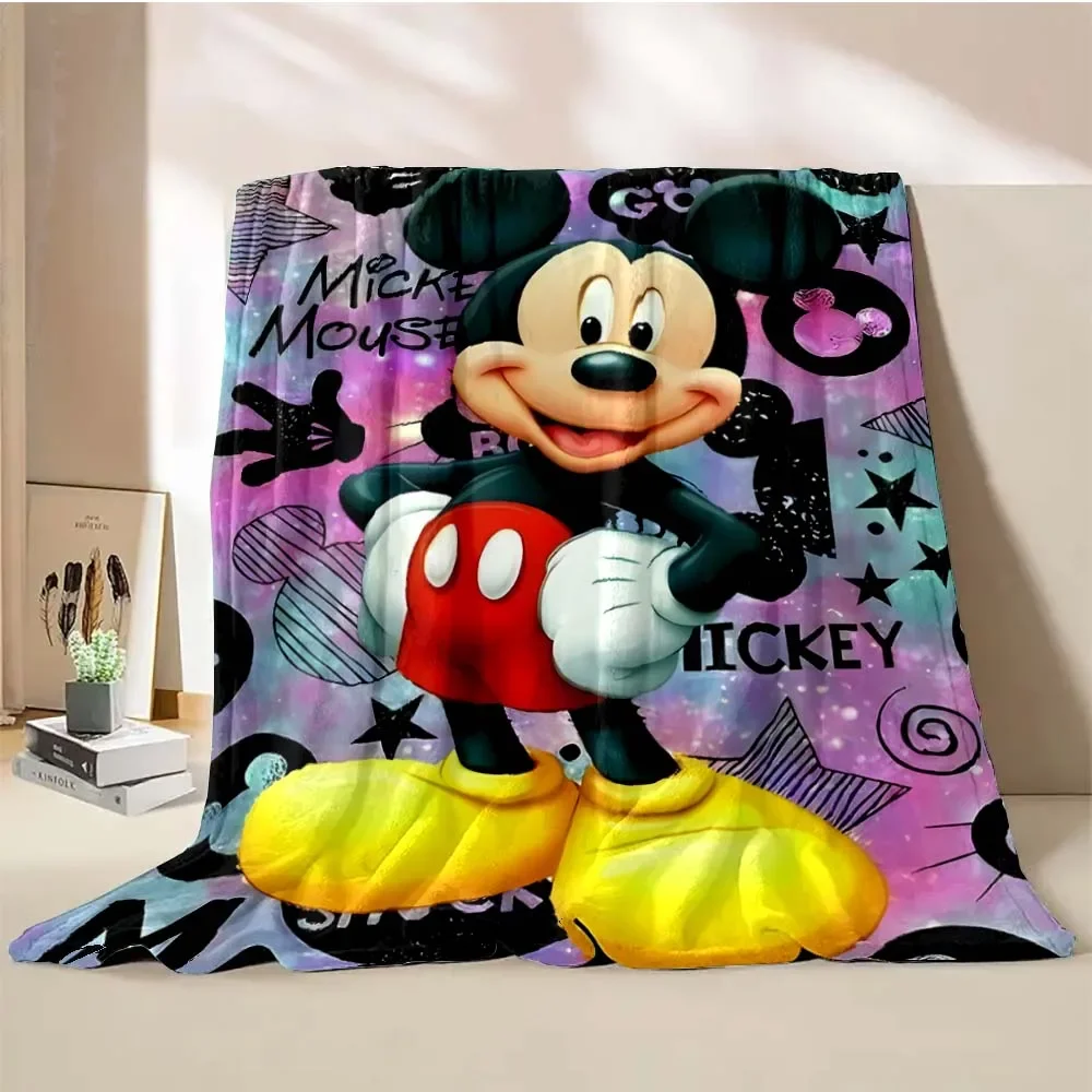 Disney Mickey Mouse Cartoon Blanket Warm Soft Fluffy King Size Throw Kid Adult Sofa Bed Break Blanket Cover Travel Throw Gift 2