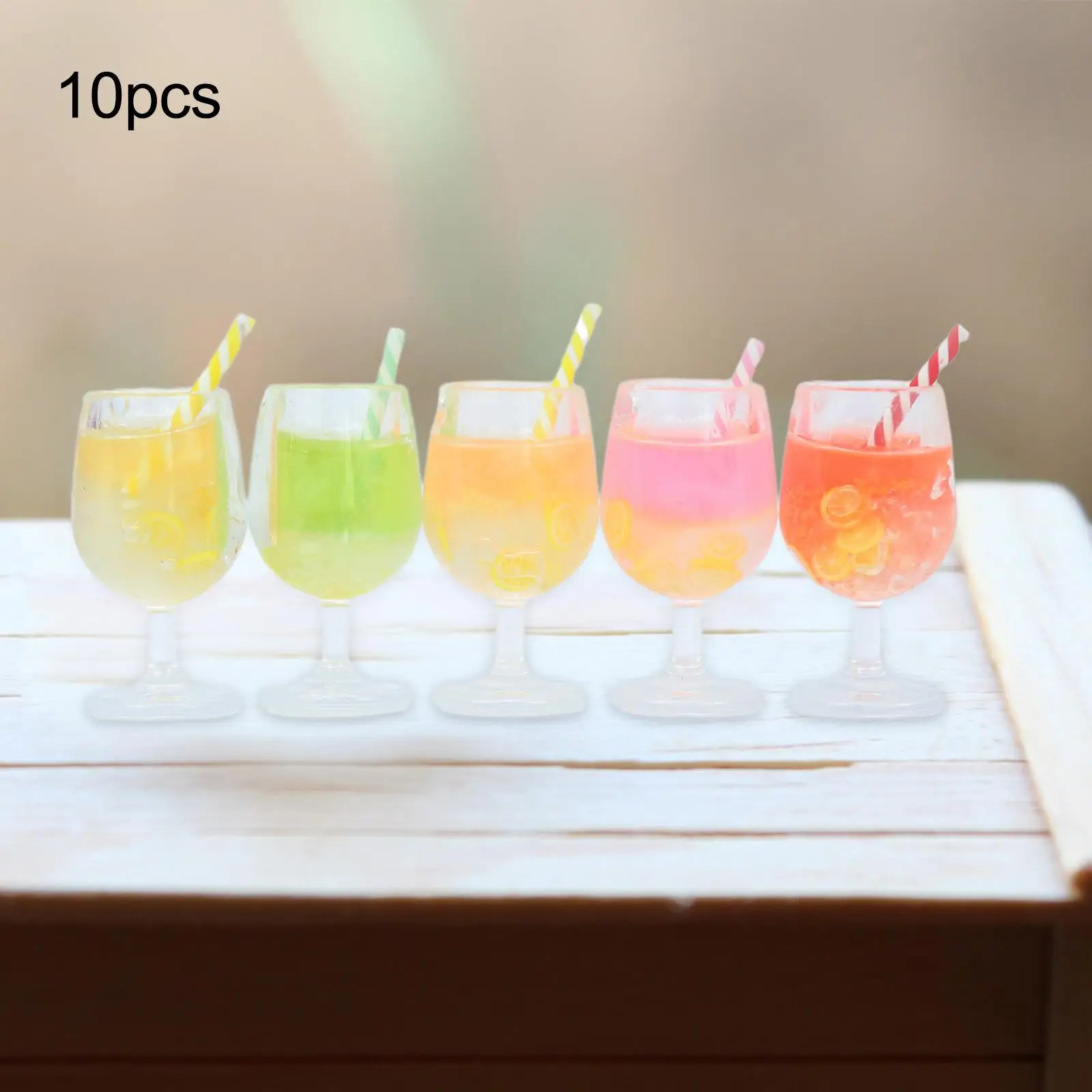 

10Pcs 1/12 Dollhouse Drink Cup Diorama Scenery Charm Pendants for DIY Projects Building Fairy Garden DIY Scenery Railway Station