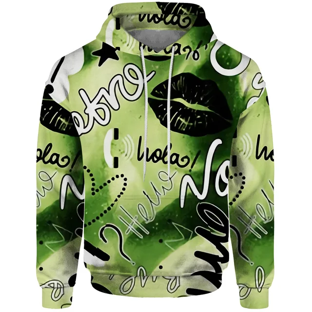 Graffiti Trendy Sweatshirt 3D Graphics Pattern Sweatshirt Male Clothes New In Hoodies & Sweatshirts Man Hoodie Men Clothing 2