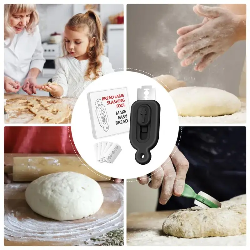Retractable Bread Lame Dough Scoring Tool Ergonomic Sourdough Slashing RazorTool for French Bread Dough Pastries Making Tools