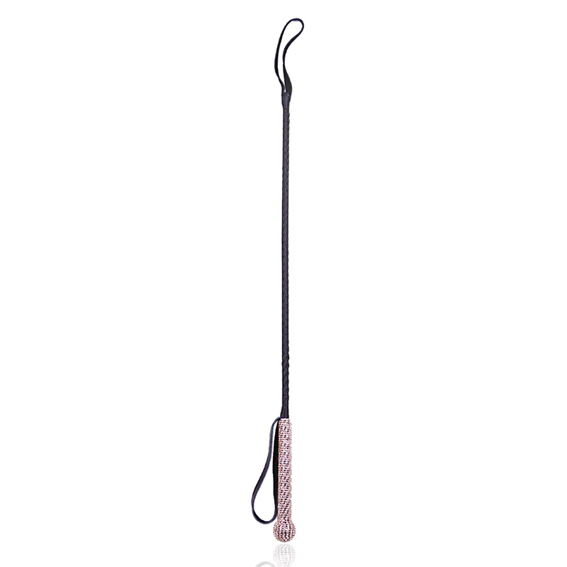 Crystal Handle Riding Crop PU Leather Whip Premium Quality Leather Crops Equestrianism Horse Whips 2