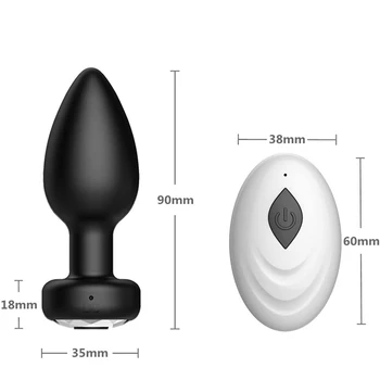 Anal Plug Vibrator Female Vibrators Male Wireless Prostate Butt Plug Portable Gay Sex Toys Waterproof Massager Couple 10 Modes 6
