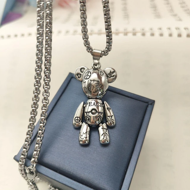 Fashion Men Backpack Astronaut Pendant Stainless Steel Necklace Hip Hop  Women Long Chains Sweater Chain Jewelry Gift wholesale - AliExpress