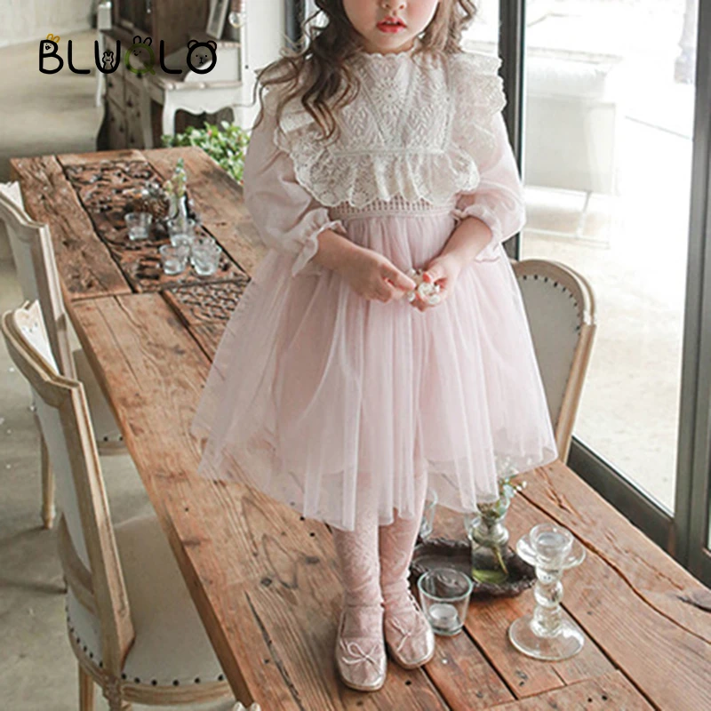 Dresses For Girls Spring Summer 2022 Baby Girl Sweet Party Dress Lace Children Mesh Dress Teens Kids Cute Style Girls Clothes aunt and nephew matching outfits