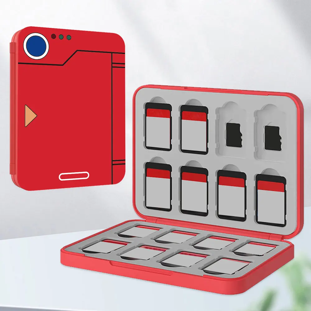 

16 In 1 Ns Switch Game Card Storage Case Portable Magnetic 3D Silicone Cover Box Shell for Nintend Switch Travel Accessories