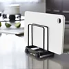 NEW Layered Cutting Board Rack Kitchen Simple Solid Color Vertical Finishing Storage Drain Tray Dish Drying Shelf Sink Organizer 1