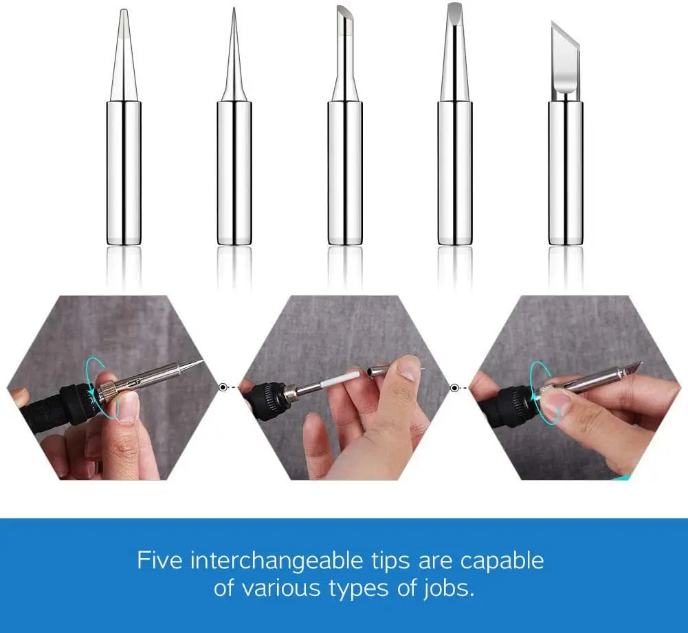 Electric Soldering Iron, Wood Burning Kit 60W Engraving Pen Woodburner Flipping Word Embossing Pyrography Tool Craft Set 4