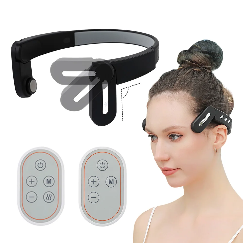 Electric Head Massager Electrotherapy Stress Relax EMS Vibration Bluetooth Music for Temple Muscle Massage Stimulation Machine