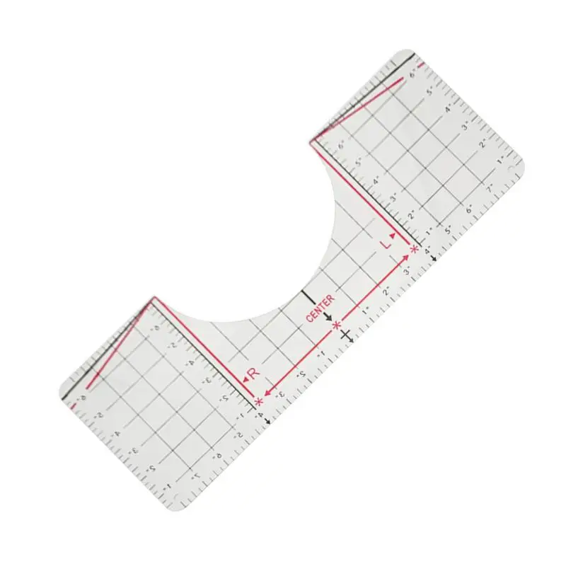 

T-shirt Alignment Rulers Tshirt Ruler Guide For Alignment Tshirt-Rulers To Center V-Neck/Round PVC Ruler For Children Youth