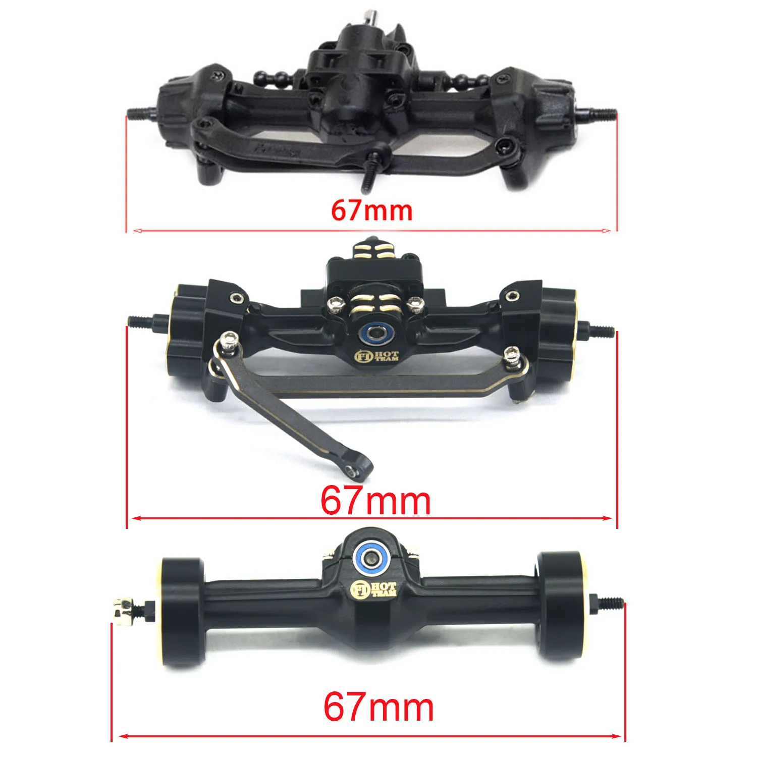 핫 팀 하비 황동 프론트 리어 액슬 황동 텅스텐 스틸 캡슐 +4.9mm 무게추 12/13/14/16T 기어 SCX30 RC카 업그레이드 부품