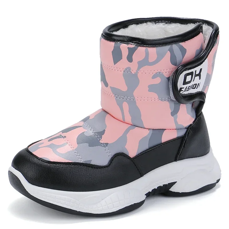 Children Snow Boots For Girls Boys Winter Korean Style Versatile Soft Bottom Anti-slippery Casual Warm Shoes Casual Shoes Children Boots