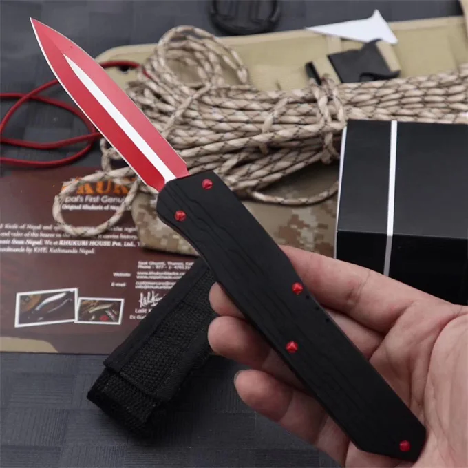 

Micro OTF Tech Knife UT Series 7CR17 Steel Blade Aluminum Alloy Handle Outdoor Camping Self Defense A11 Pocket Knife