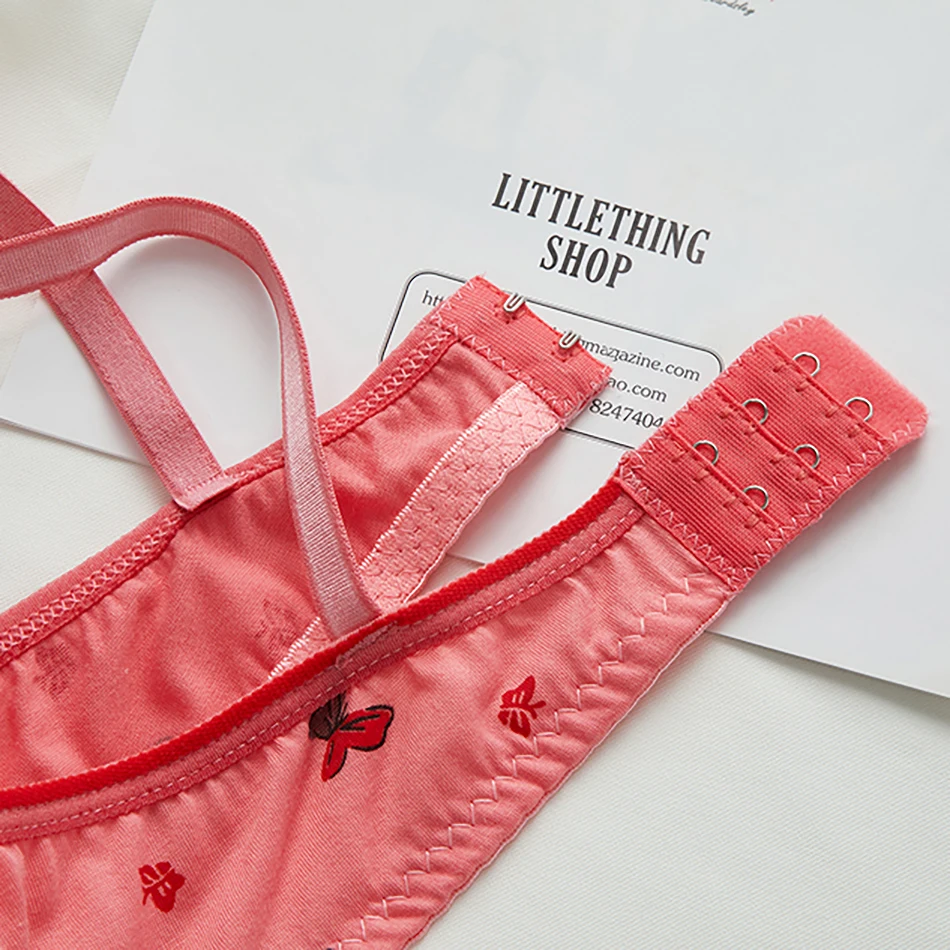 Girl Butterfly Bowknot Casual Bralette Candy Color Cute Bras Women Fashion Sport Tops Clothing for Small Bust 6