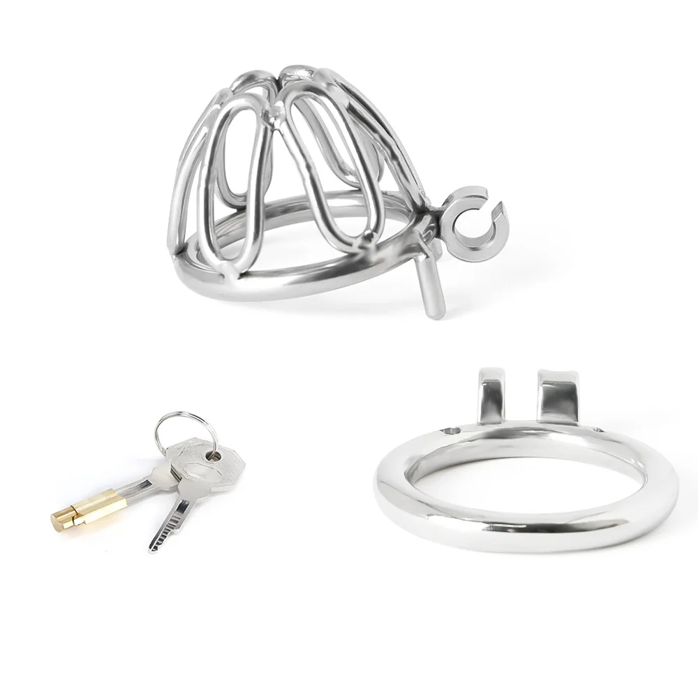 Penis Chastity Cage Stainless Steel Lockable Sex Toy for Men BDSM