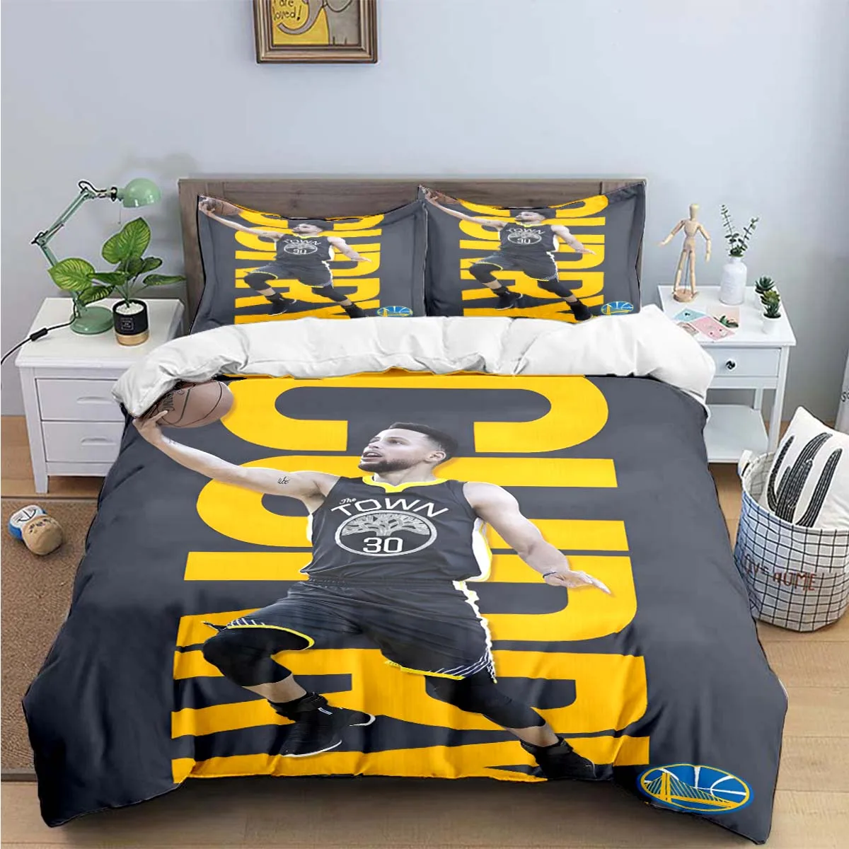 Fashion Basketball Star S-Stephen C-Curry  Print Bedding Sets Bed Supplies Set Duvet Cover Bed Comforter Set Bedding Set Gift 5