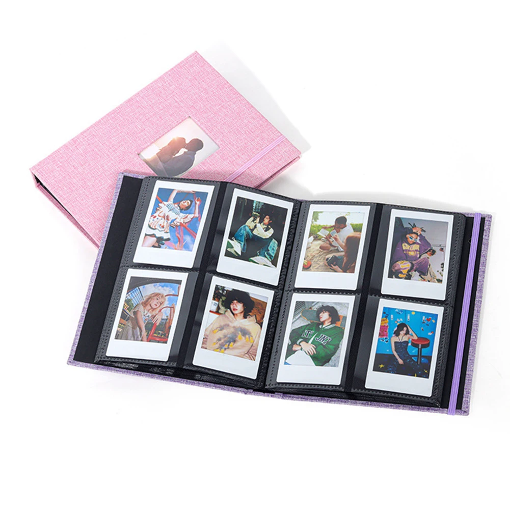 3 인치 사진 저장 Photocard 홀더 코튼 대마 미니 인스턴트 사진 앨범 사진 명함 용 방수 스트랩 디자인