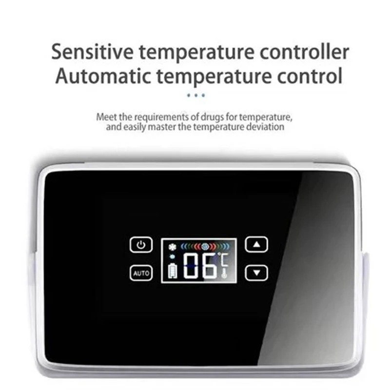 インスリン冷蔵ボックス薬クーラー 2 バッテリー付き大容量車の冷蔵庫