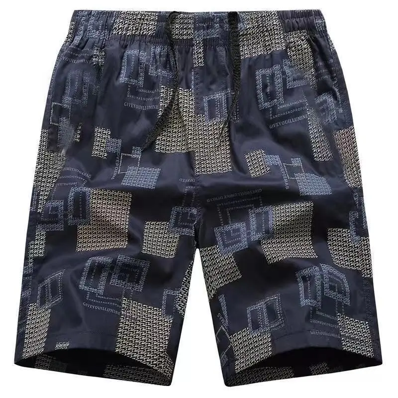 thumbnail image 1 of Pantalones cortos para hombre, estilo coreano, con estampado floral, estilo playero, elásticos, de diseñador de moda, Y2k, talla XL, 1 of 5