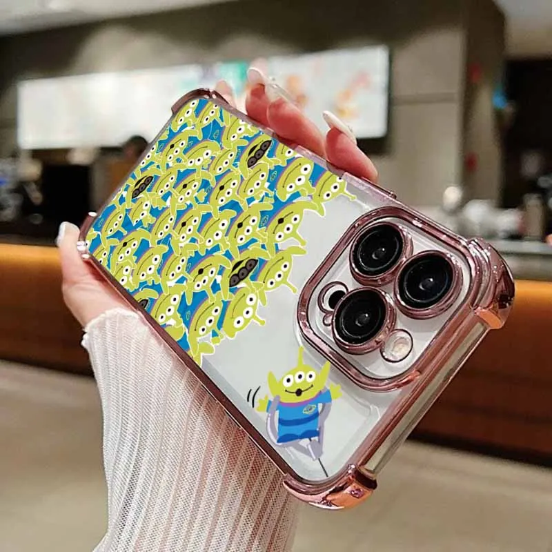 غطاء هاتف لطيف بتصميم شخصية فضائية من فيلم تويز ستوري لهواتف سامسونج S26 S25 Edge S24 S23 S22 S21 S20 Ultra Plus Lite، مطلي ومضاد للسقوط