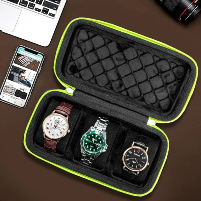 3 slots Watch Storage Roll for Jewelry Live Stream Accessories Elegant Watch Case Roll Holder for Home or Store