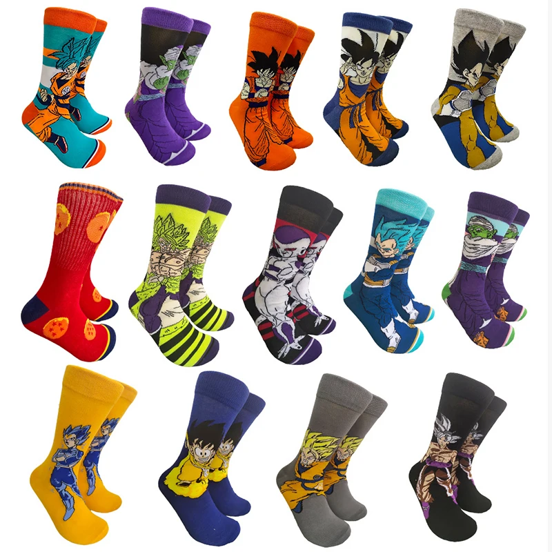 Bandai Dragon Ball série mi Tube chaussettes hommes dessin animé Dragon Ball chaussettes