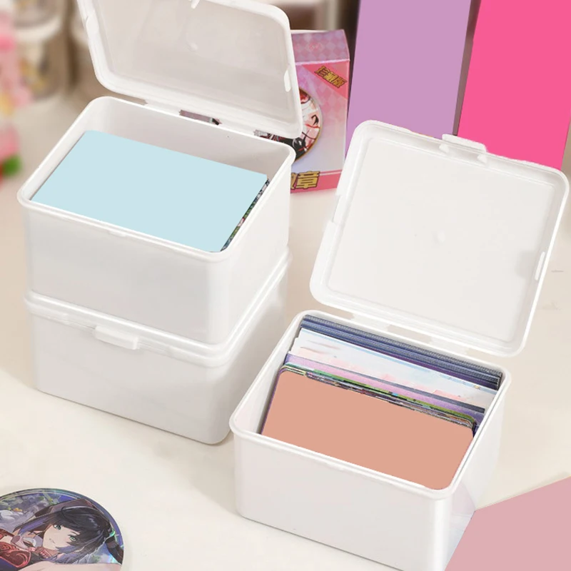 1pc Korean Transparent Storage Box Card Photocard Storage Box Photo Card Organizer Classification Flip Box