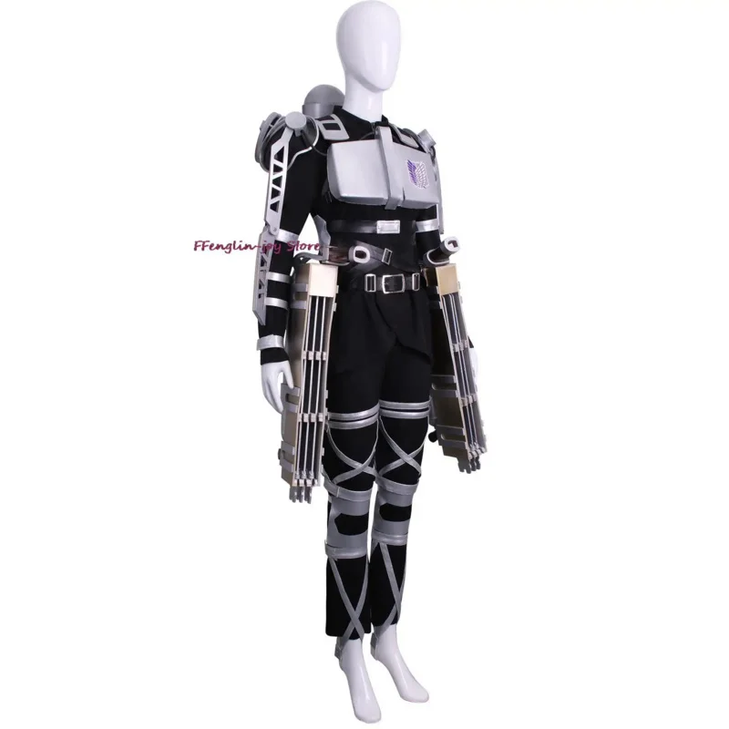 

The Final Season 4 Attack on Titan Cosplay Shingeki no Kyojin Team Uniform Levi Eren Costume Harness Armor Halloween Costume