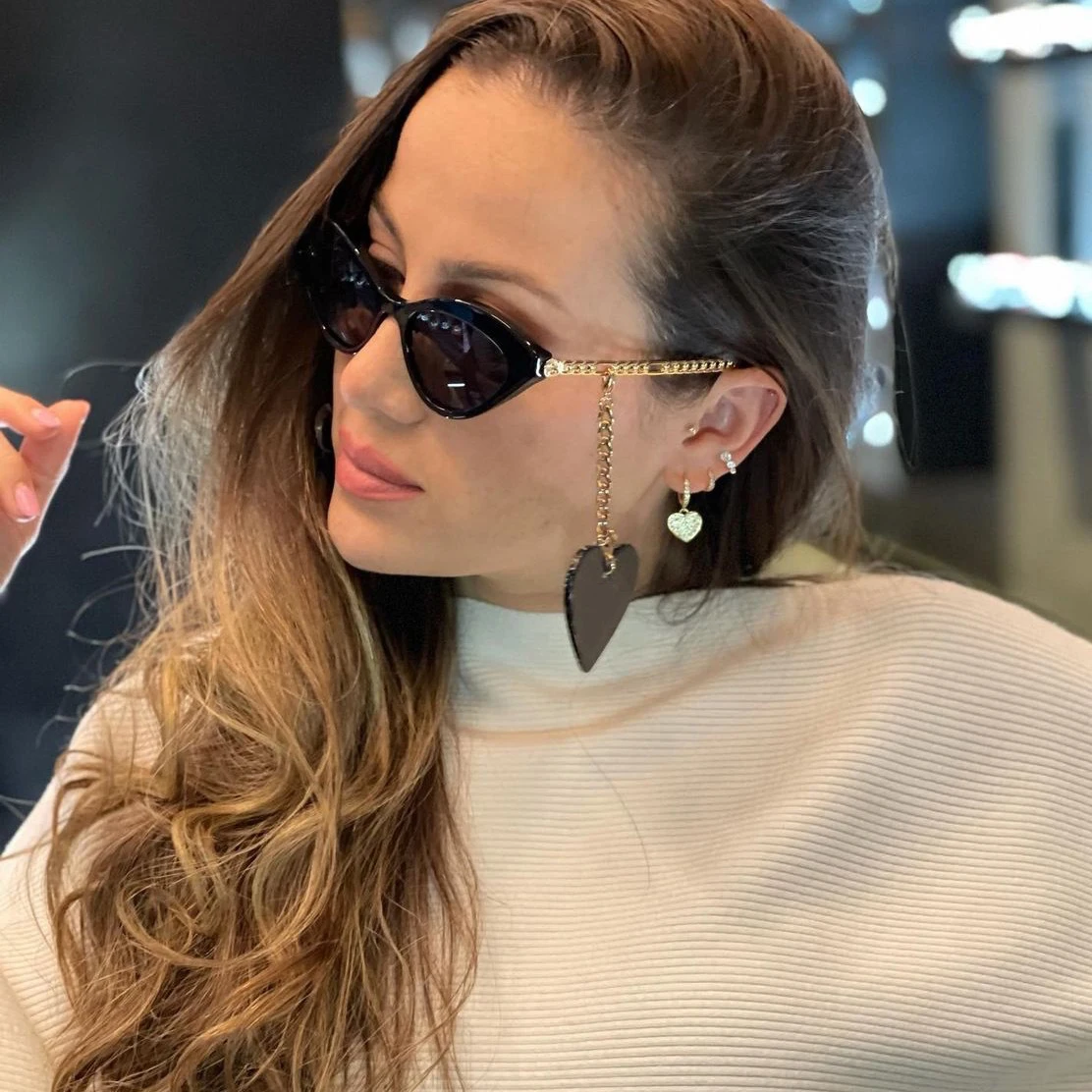 Vintage Fashion Gradient Sunglasses Women Round Square Decorative