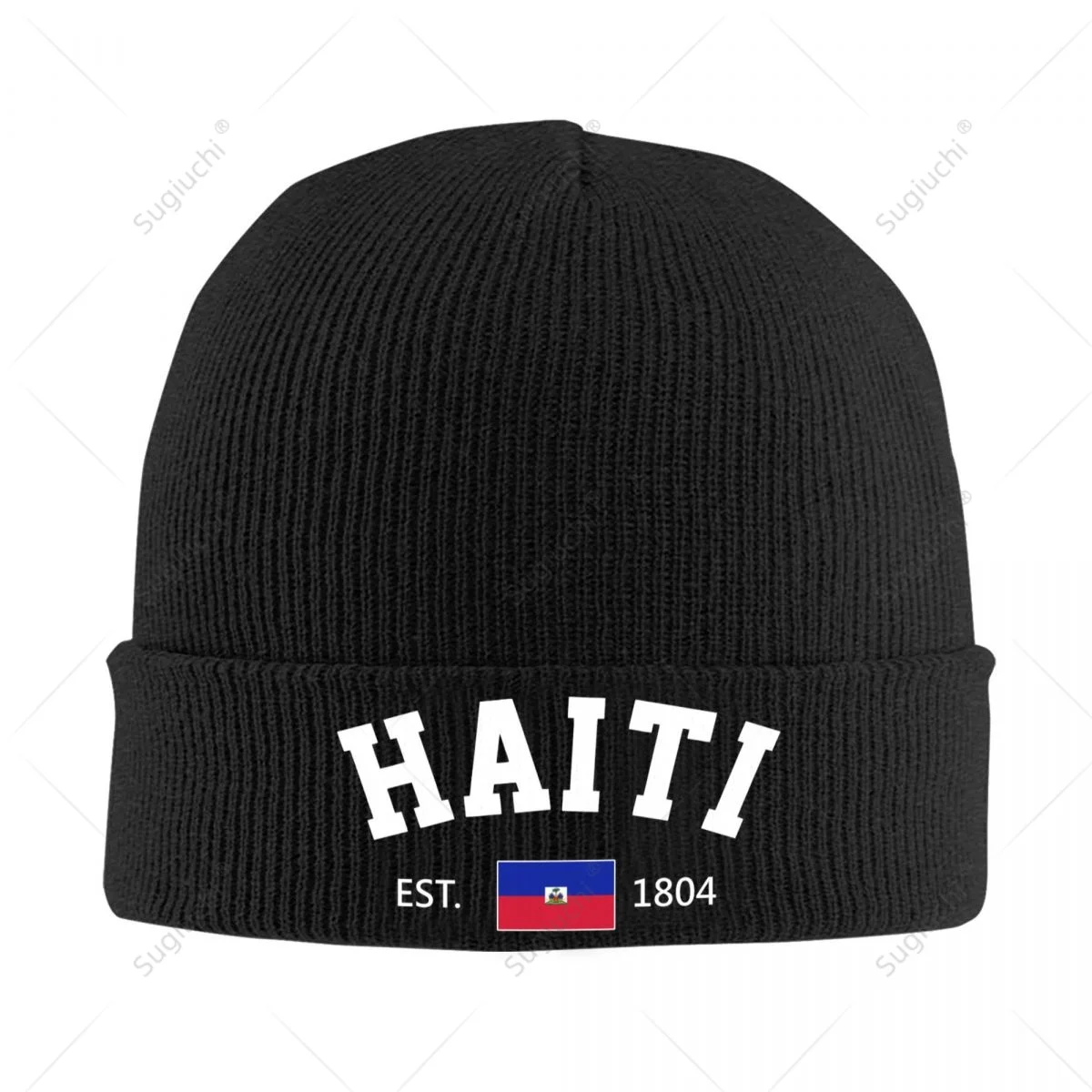 

Knitted Hat Unisex Haiti EST.1804 Independence Day For Men Women Boys Winter Autumn Beanie Cap Warm Bonnet