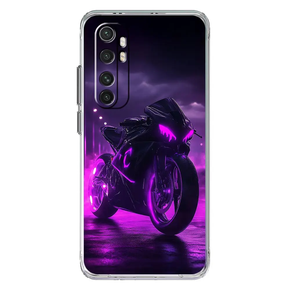 Clear TPU Phone Case with Cool Motorcycle Design